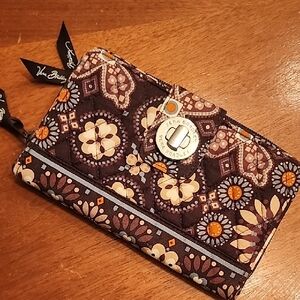 Vera Bradley Brown and Cream Patterned Wallet